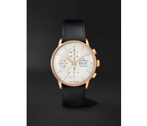 Meister Chronoscope Automatic 40,7 mm Uhr aus Edelstahl mit PVD-Beschichtung und Lederarmband, Ref.-Nr. 027/7023.03