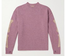 5G Pullover aus Wolle mit Intarsienmotiv