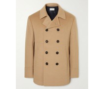 Double-Breasted Camel Hair Peacoat