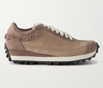 Walpi Sneakers aus Veloursleder mit Fransen