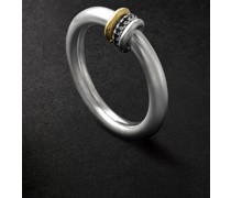 Sirius Max Ring aus Silber und Gold mit Diamanten