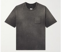 Jumbo T-Shirt aus Baumwoll-Jersey in Distressed-Optik