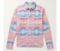 + Doug Good Feather Canyon Hemdjacke aus gebürstetem Biobaumwoll-Jacquard