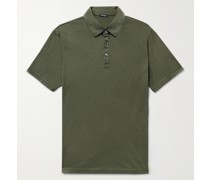 Cotton and Cashmere-Blend Jersey Polo Shirt