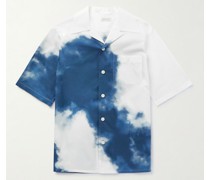 Camp-Collar Printed Organic Cotton-Poplin Shirt