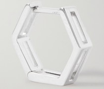 Hexa Huggie Creolen aus Sterlingsilber