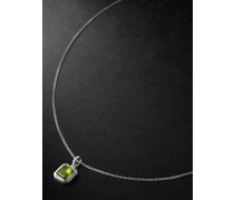 Kette aus 14 Karat Weißgold mit Peridot