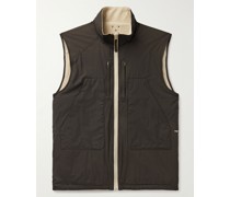 Safari Wende-Weste aus Fleece und Nylon-Ripstop