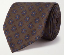 Krawatte aus Seiden-Twill mit Blumenprint, 8 cm