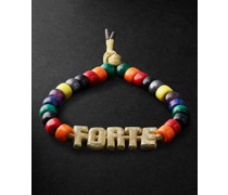 Formentera Forte Armband mit Details aus Gold und Zierperlen aus mehreren Steinen