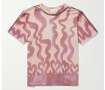 Sporty Spice T-Shirt aus von Hand eingefärbtem Baumwoll-Jersey mit Kristallen