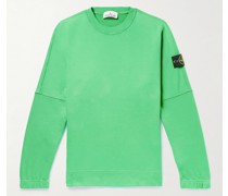 Logo-Appliquéd Dropped-Shoulder Cotton-Jersey Sweatshirt