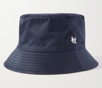 Fischerhut aus Twill aus einer Baumwollmischung mit Logostickerei