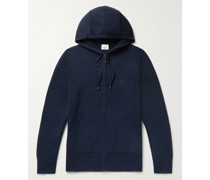 Logo-Embroidered Cashmere-Blend Zip-Up Hoodie