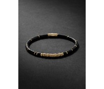 Armband mit Heishi-Rondellen aus Onyx und Gold