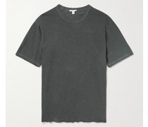 T-Shirt aus Flammgarn-Jersey aus Baumwolle in Stückfärbung
