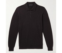 Schmal geschnittener Pullover aus Kaschmir mit Polokragen