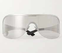 Auggi Sonnenbrille mit durchgehendem D-Rahmen aus Edelstahl