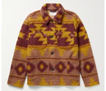 Lumber Jacke aus bedrucktem Fleece