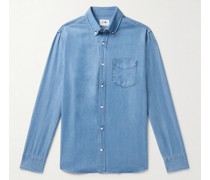 Levon Button-Down Collar Indigo-Dyed TENCEL™ Lyocell Shirt