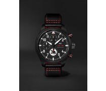 Pilot's Tophatter Automatic Chronograph 44,5 mm Uhr aus Keramik mit Lederarmband, Ref.-Nr. IW389108