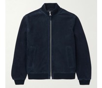 Bomberjacke aus Veloursleder