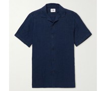 Miyagi Camp-Collar Garment-Dyed Linen Shirt
