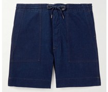 Army Unit gerade geschnittene Shorts aus Baumwoll-Ripstop mit Kordelzugbund