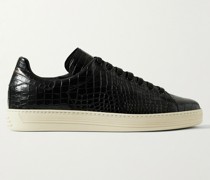 Warwick Sneakers aus Leder mit Krokodileffekt