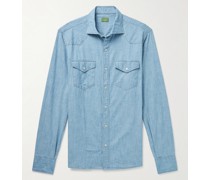 Hemd aus Baumwoll-Chambray im Western-Stil