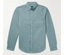 Button-Down Collar Double-Faced Cotton-Blend Shirt