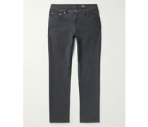 Schmal geschnittene Hose aus einer Baumwollmischung mit Stretch-Anteil