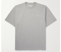 Oversized-T-Shirt aus Baumwoll-Jersey mit Logostickerei