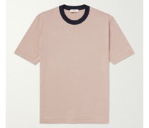 T-Shirt aus Strick aus einer Baumwoll-Seidenmischung