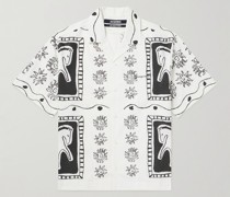 Jean Hemd aus Baumwolle mit Print und Reverskragen