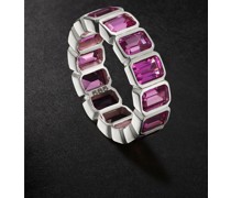 14-Karat White Gold Pink Sapphire Eternity Ring