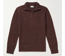 Donegal Wool-Blend Half-Zip Sweater