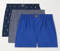 Set aus drei Boxershorts aus Baumwolle mit Print