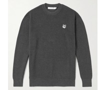 Pullover aus Baumwolle mit Logoapplikation