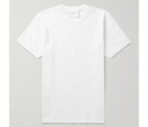 T-Shirt aus Baumwoll-Jersey mit Logostickerei
