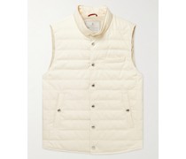 Quilted Cotton-Twill Down Gilet