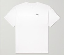 T-Shirt aus Baumwoll-Jersey mit Logostickerei