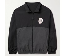 Zweifarbige Trainingsjacke aus Shell mit Applikation und Logoprint