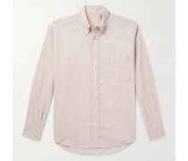 Hemd aus Baumwollcord mit Button-Down-Kragen
