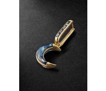 Crescent einzelner Ohrring aus Gold mit Topasen
