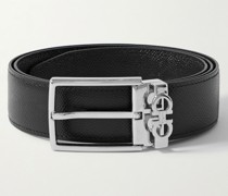 Gürtel aus genarbtem Leder, 3,5 cm