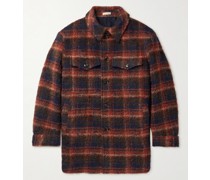Hemdjacke aus gebürstetem Fleece mit Karomuster
