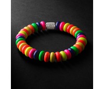 Silver and Enamel Beaded Necklace