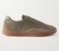 Rock Sneakers aus Leder mit Velourslederbesätzen