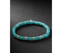 Armband aus Gold mit Türkisen und Diamant